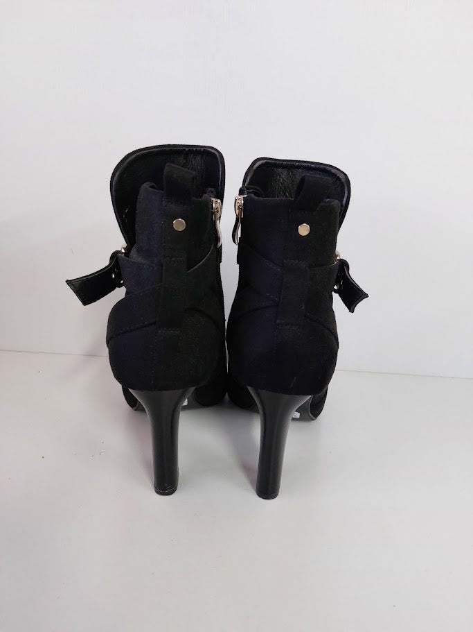 City Chic Black Suede Ankle Boots - 40 image 2