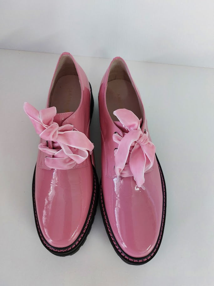 Andrea Biani BRAND NEW Patent Pink Leather Shoes - 41 image 1