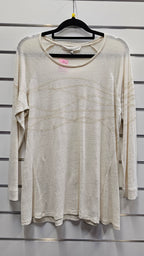 Verge Knitted Cream Long Sleeve Top - M image 0