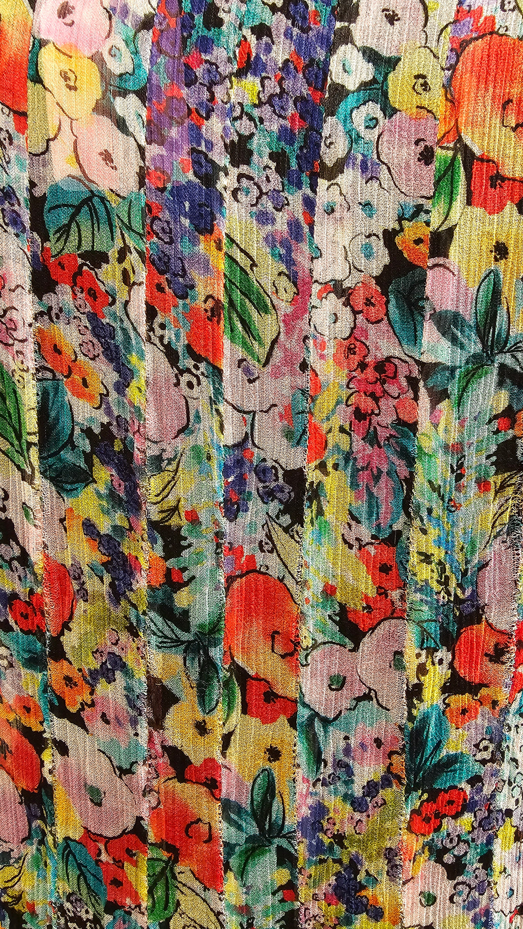 Blue Illusion Floral Dress 100% Viscose - S image 3