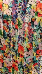Blue Illusion Floral Dress 100% Viscose - S image 3