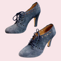Clarks Blue Suede Lace Up Heel - 5/6 image 0