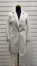 Made In Italy Cream Coat With 1 Button - M image 0
