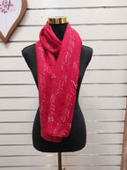 Red Scarf with Music Notes image 1