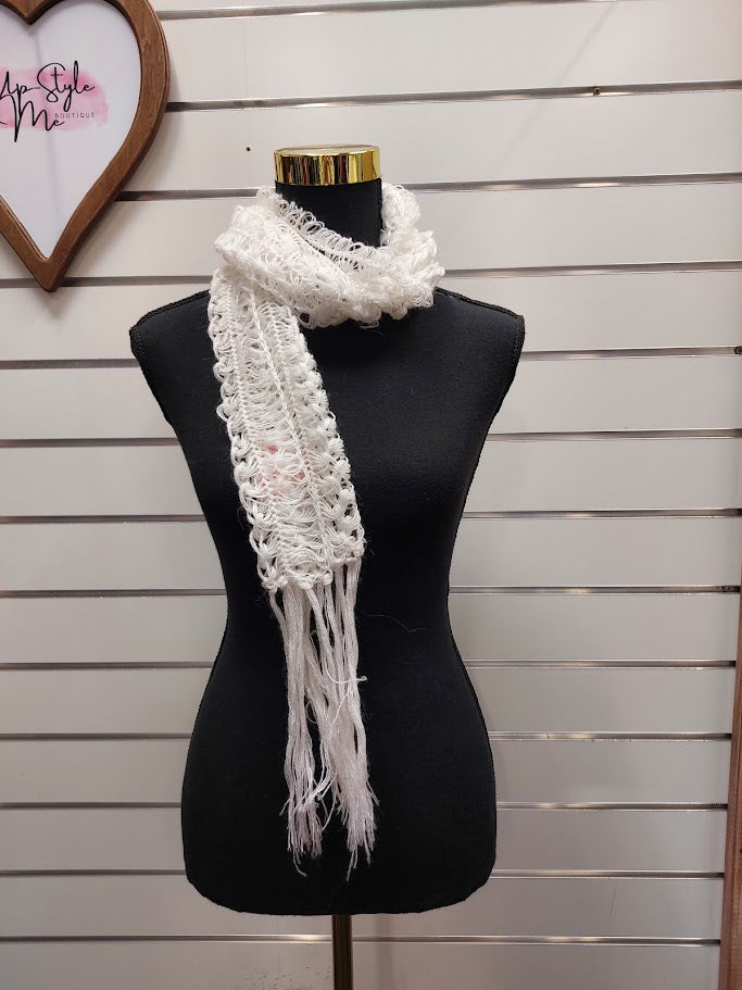 White Knitted Scarf image 0