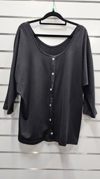 3/4 Sleeve Tunic With White Print In Front - XL image 1