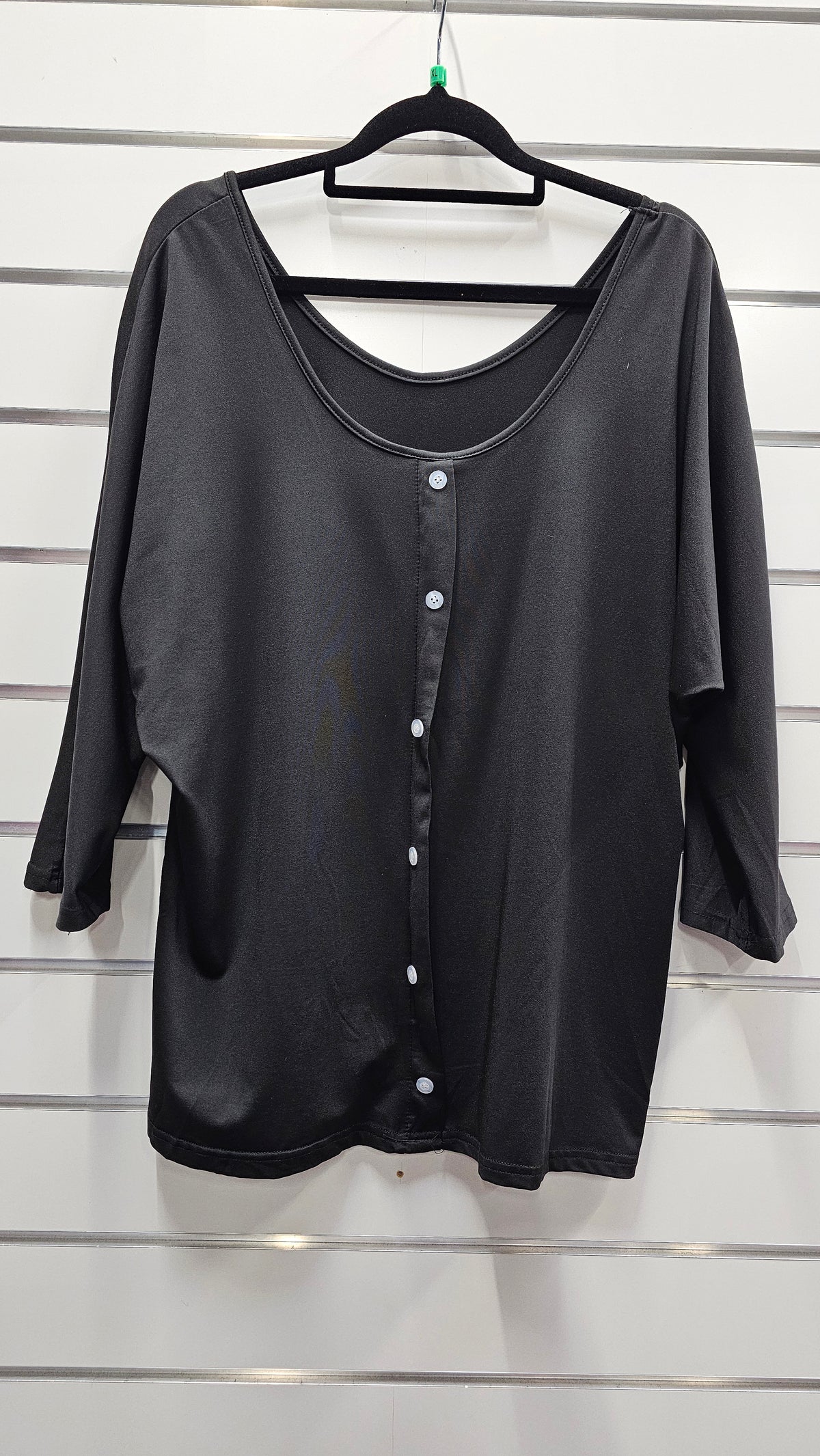 3/4 Sleeve Tunic With White Print In Front - XL image 1