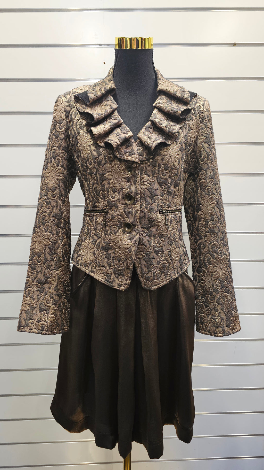 Barbara Lee Gold Skirt And Jacket Set - 8 image 0