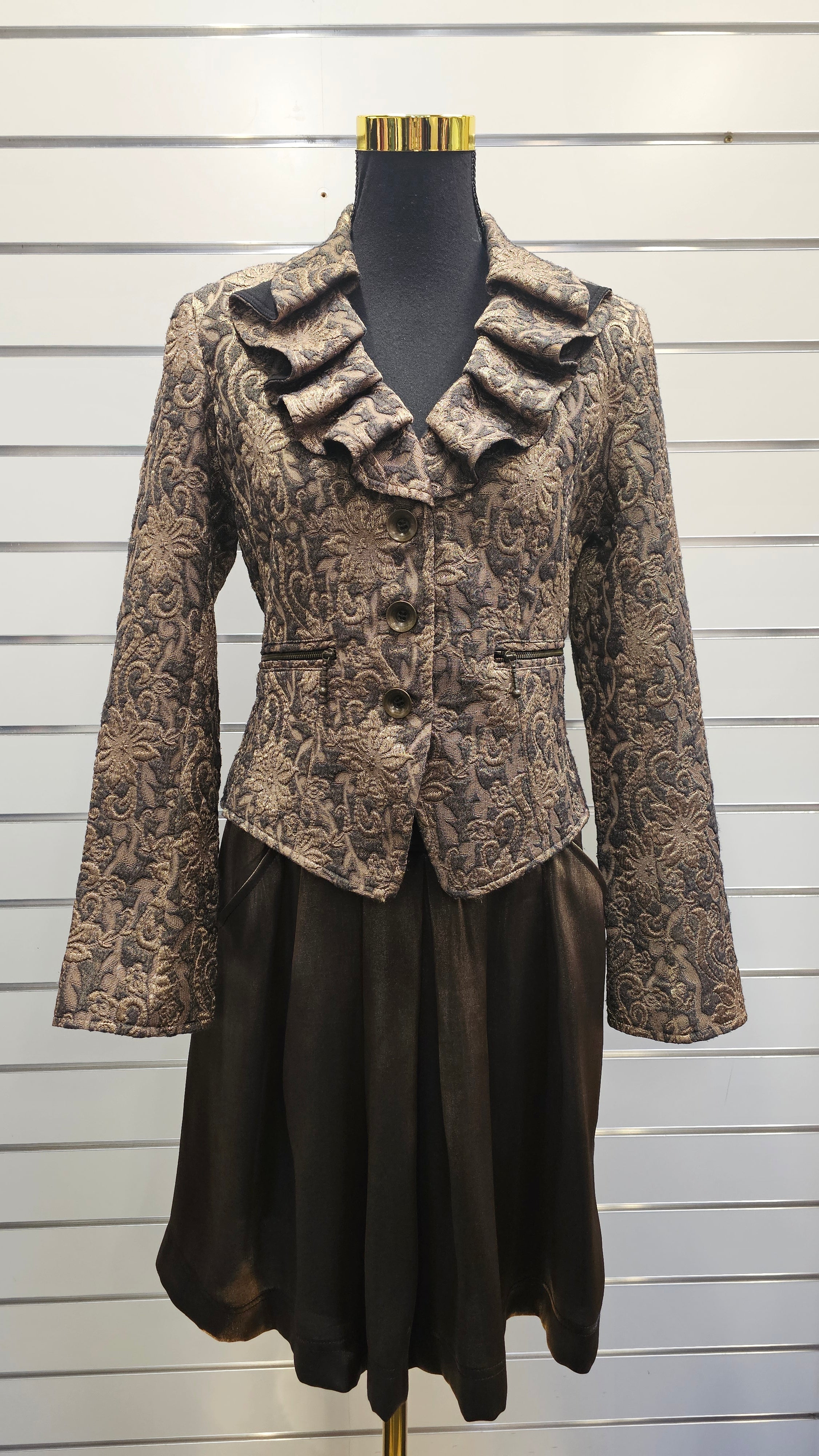 Barbara Lee Gold Skirt And Jacket Set - 8 image 0