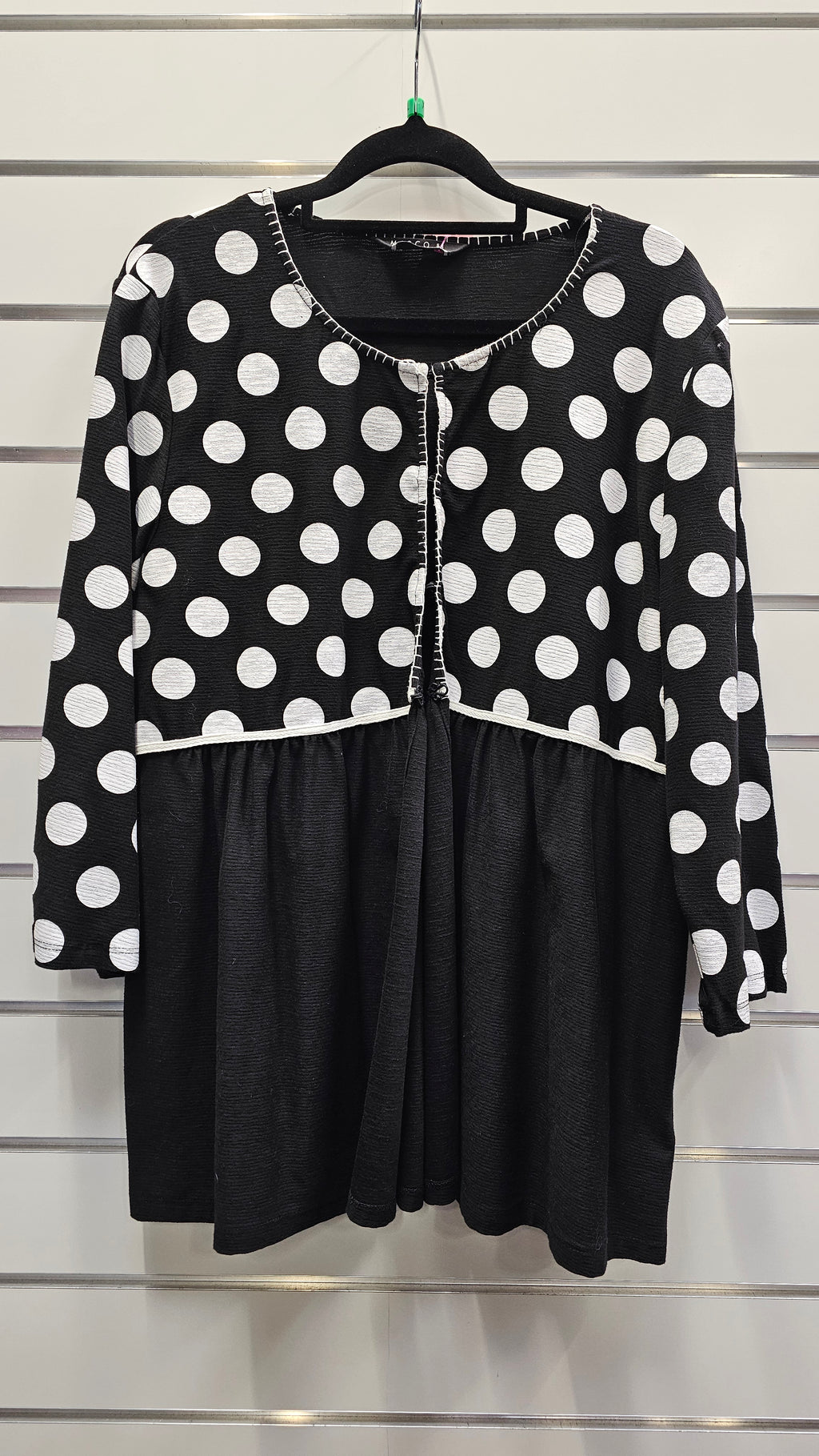 Marco Polo Black And White Cardigan 7/8 Sleeve, 95% Cotton image 0