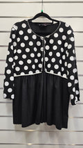 Marco Polo Black And White Cardigan 7/8 Sleeve, 95% Cotton image 0