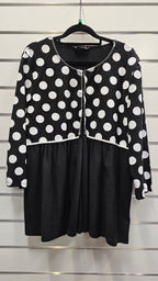 Marco Polo Black And White Cardigan 7/8 Sleeve, 95% Cotton image 0