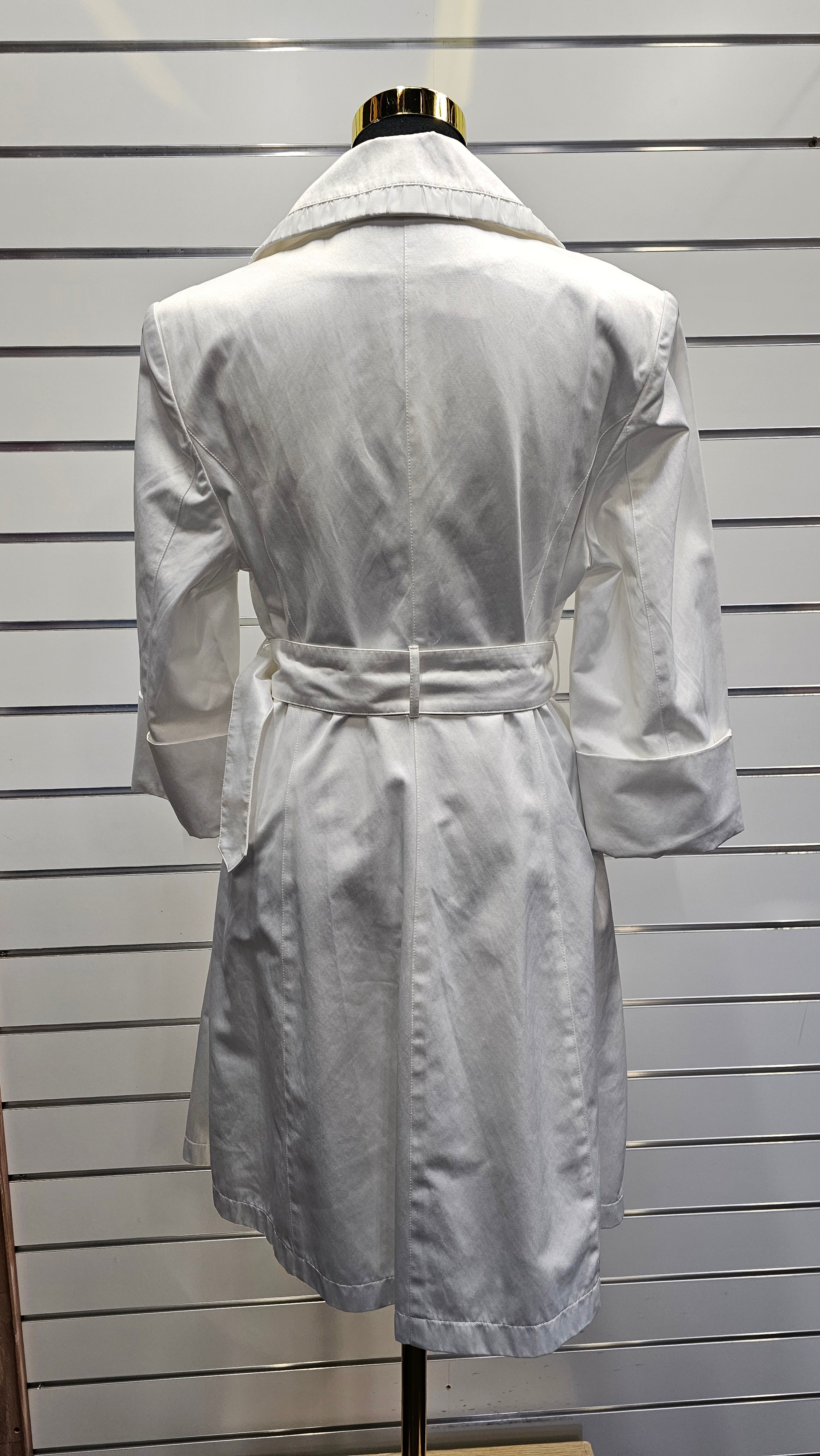 Jacqui-E White Coat With A Belt - 12 image 2