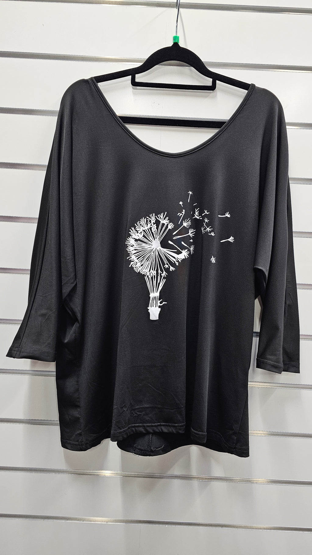 3/4 Sleeve Tunic With White Print In Front - XL image 0