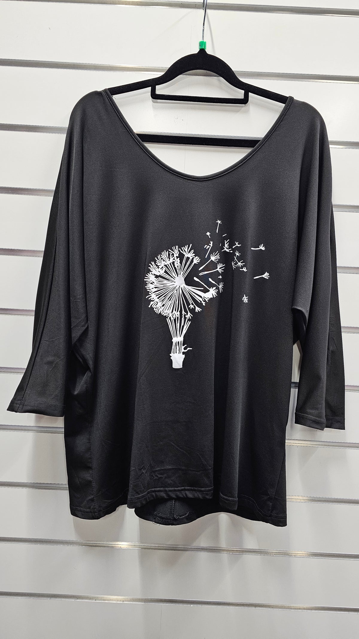 3/4 Sleeve Tunic With White Print In Front - XL image 0