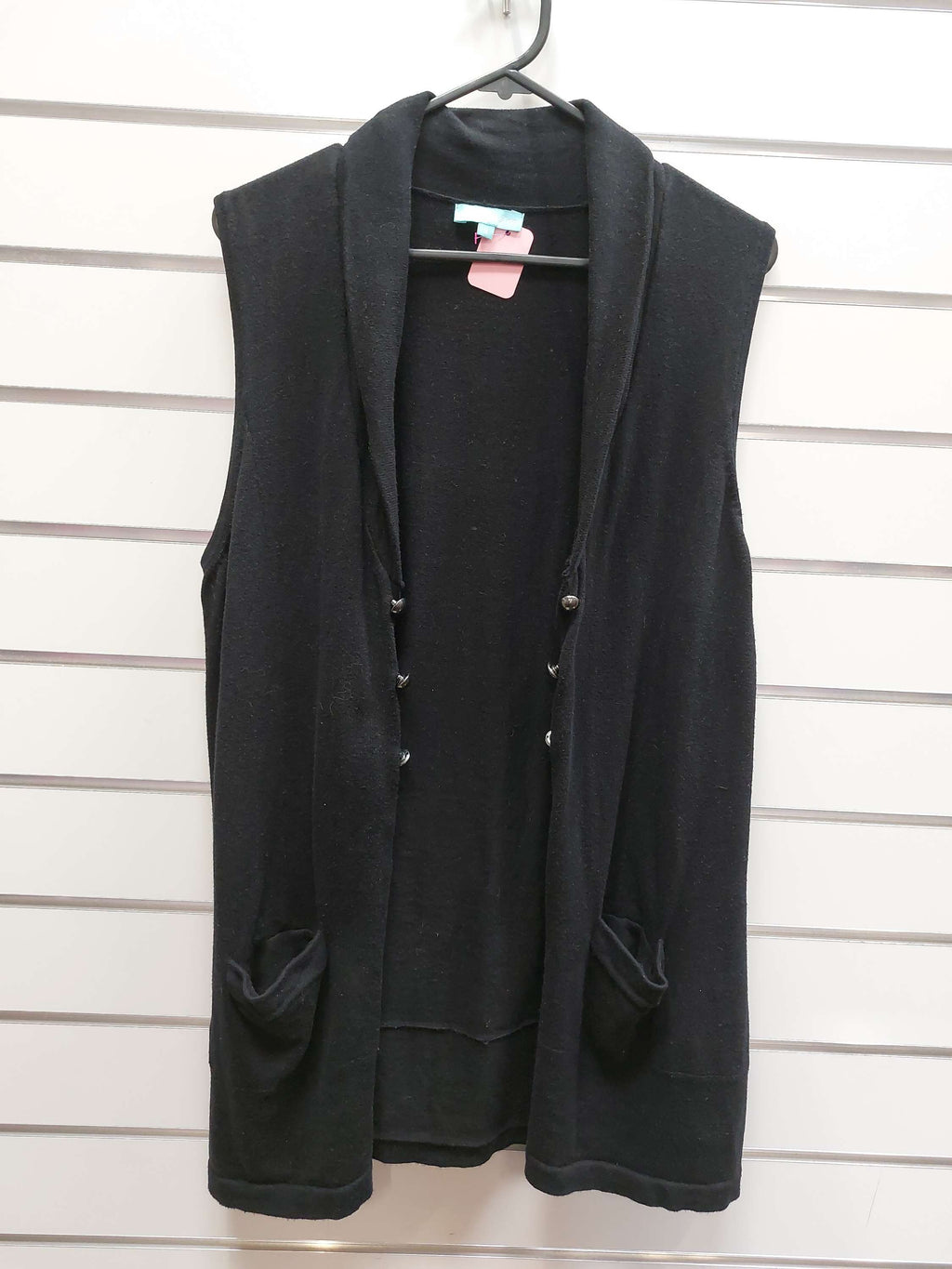 Blue Illusion Cardigan Vest - M image 0