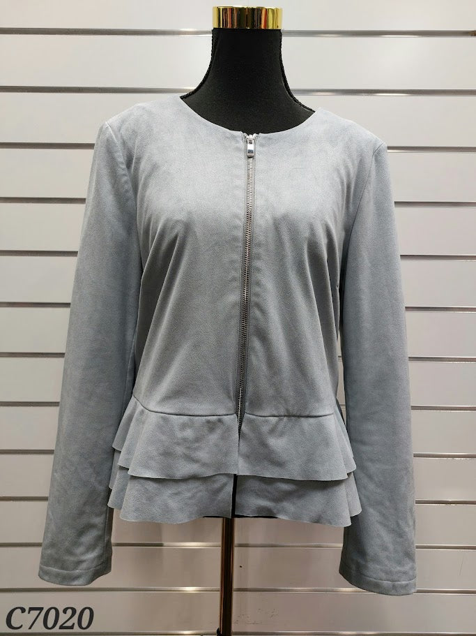 Katies Light Blue Suede Jacket - 16 image 0