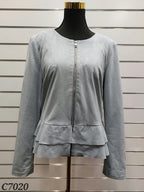 Katies Light Blue Suede Jacket - 16 image 0