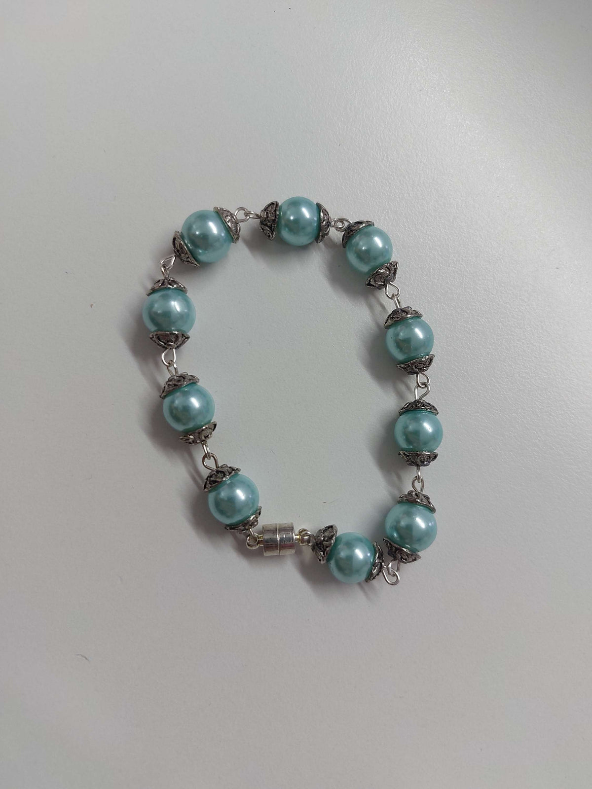 Blue Beaded Bracelet - 17cm image 0