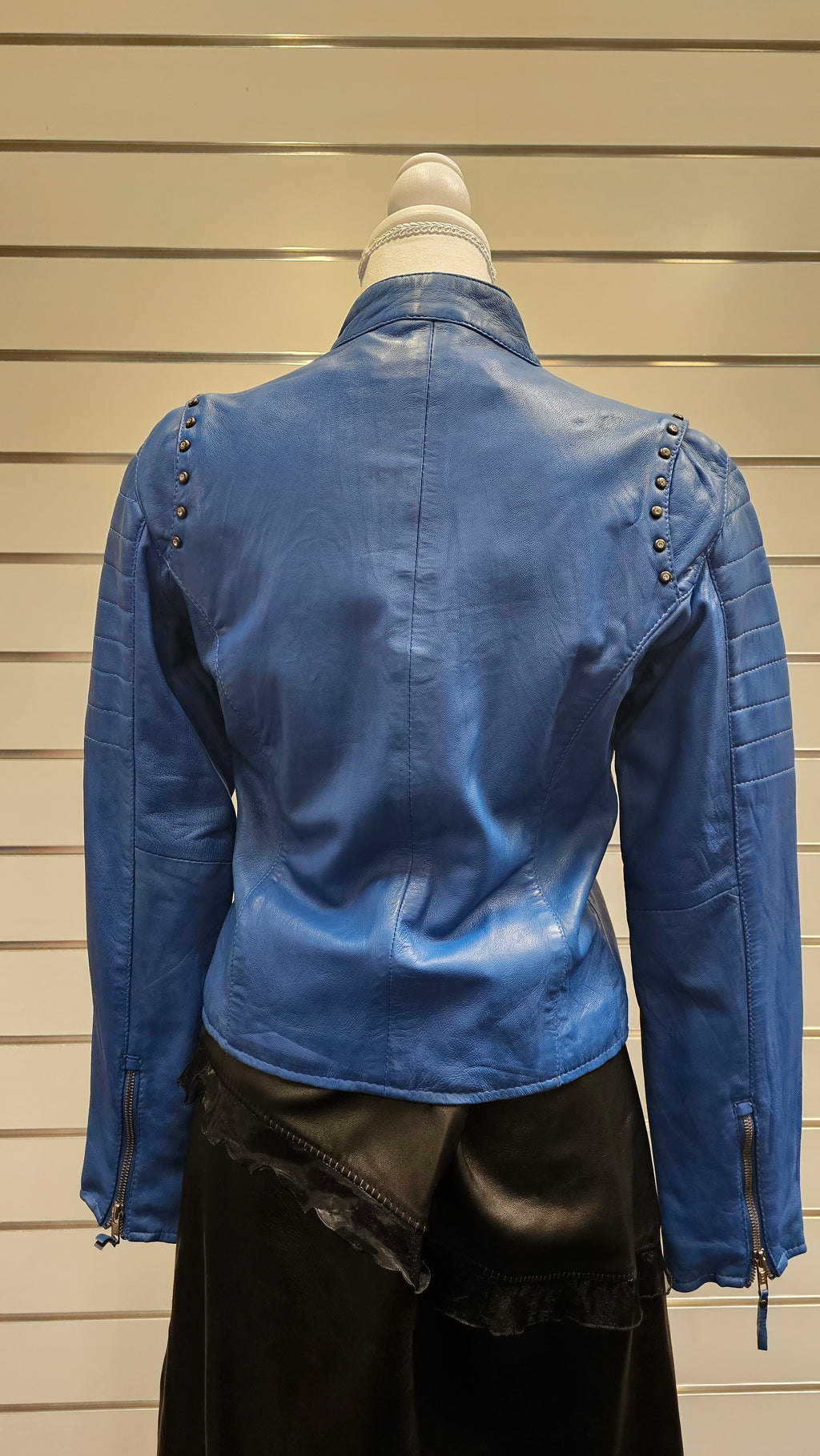 Sãopaulo Genuine Leather Blue Jacket - 10 (36) image 2