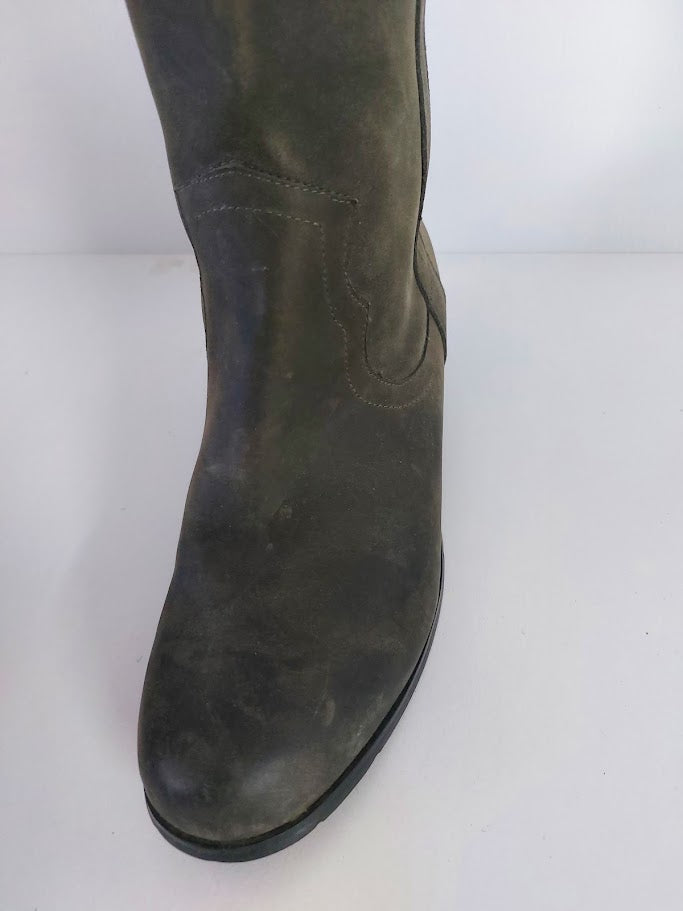 Fiona Olive Green Cowboy Boots - 38 image 3