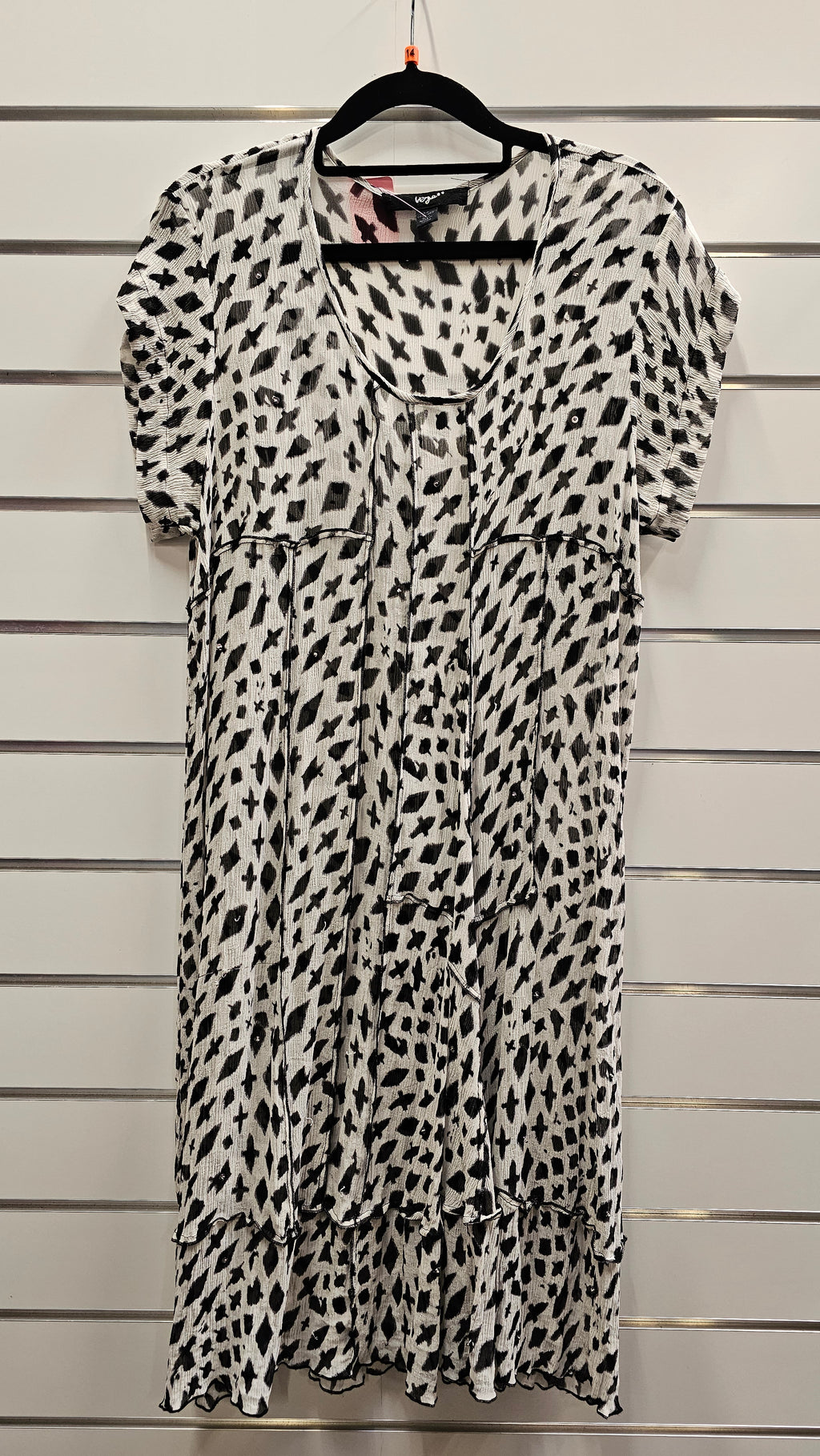 Verge Short Sleeve Dress 100% Silk - 14 image 0