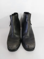 Topshop Black Pleather Ankle Boots - 37 image 1