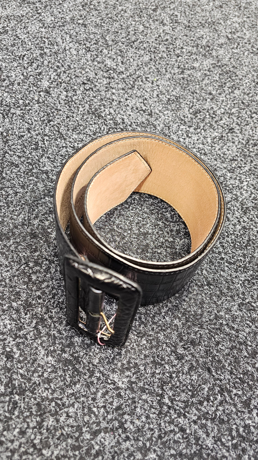 Cue Black Leather Belt - M image 3