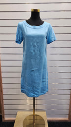 Blue 100% Linen Dress - 12 image 0