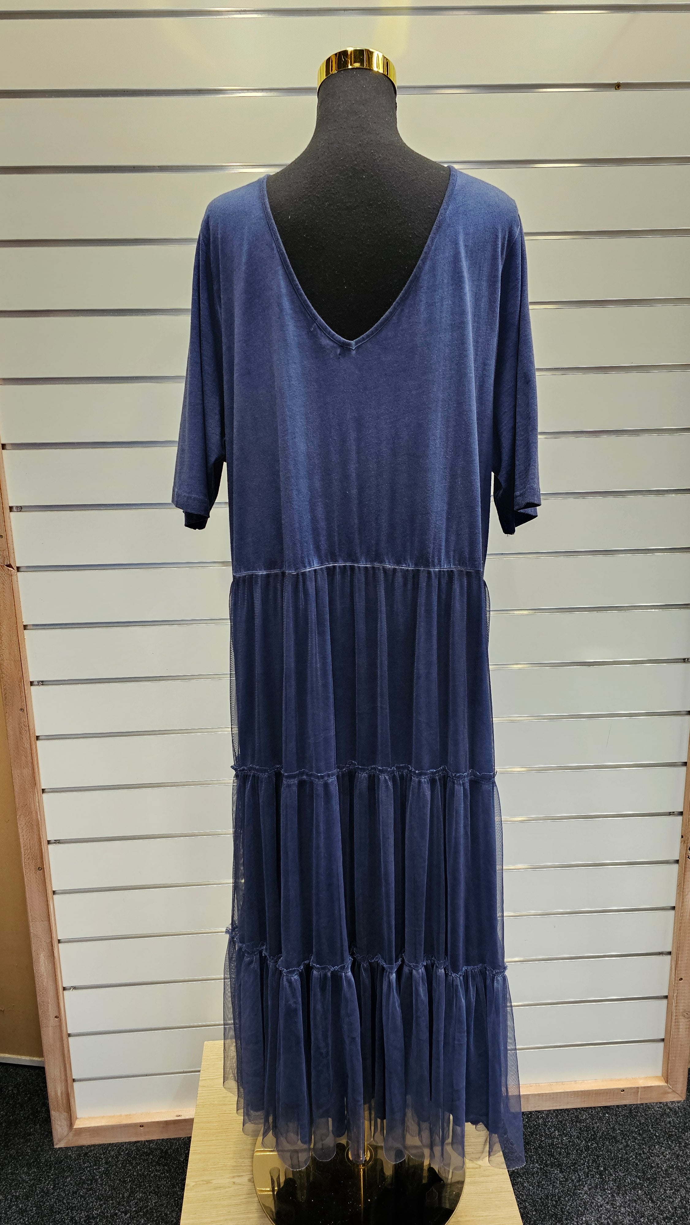 K+K Navy Blue Dress 100% Cotton - 2XL image 2