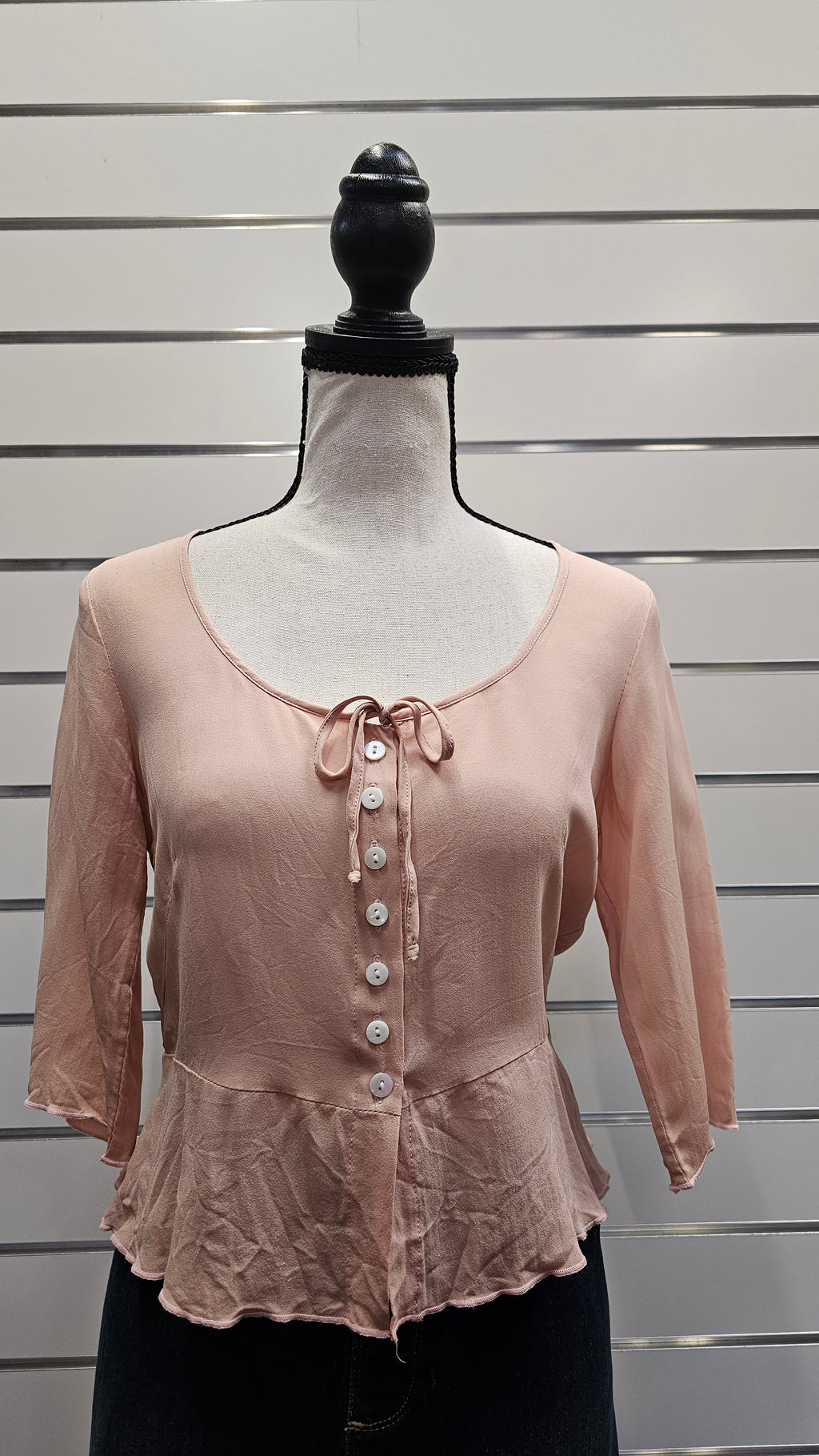 Barbara Lee 100% Silk Peach Blouse - 10 image 0