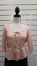 Barbara Lee 100% Silk Peach Blouse - 10 image 0