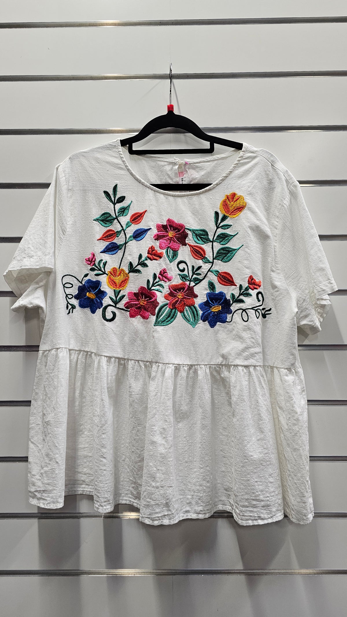 White Linen Blouse - L image 0