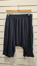 Ivyblue Black 100% Viscose Drop Crotch Shorts - 12 image 1