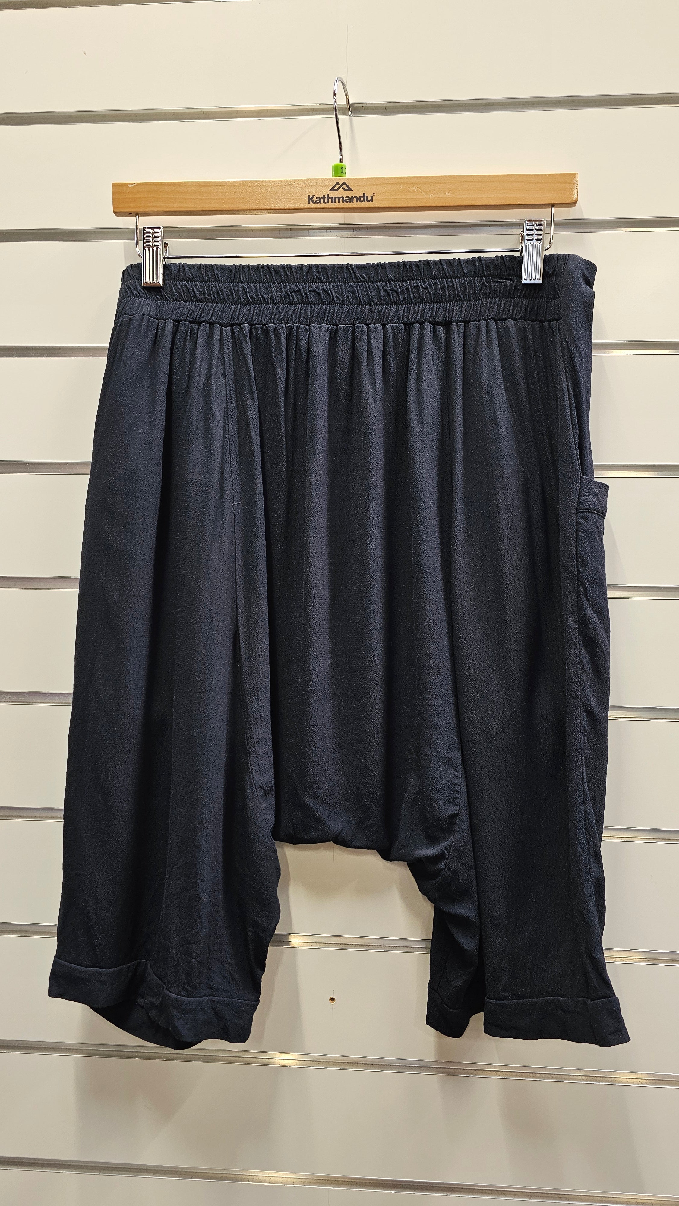 Ivyblue Black 100% Viscose Drop Crotch Shorts - 12 image 1