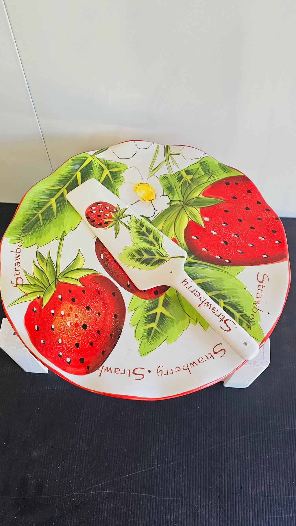Strawberry Cake Stand & Server Set image 1