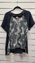 Ricochet navy and white blouse - size 8 image 0