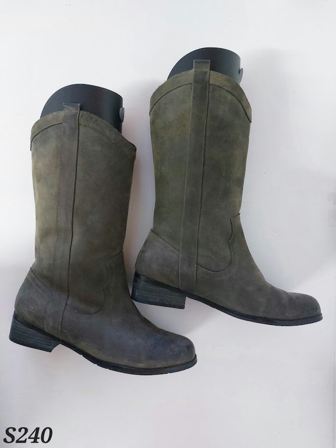 Fiona Olive Green Cowboy Boots - 38 image 0