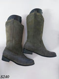 Fiona Olive Green Cowboy Boots - 38 image 0