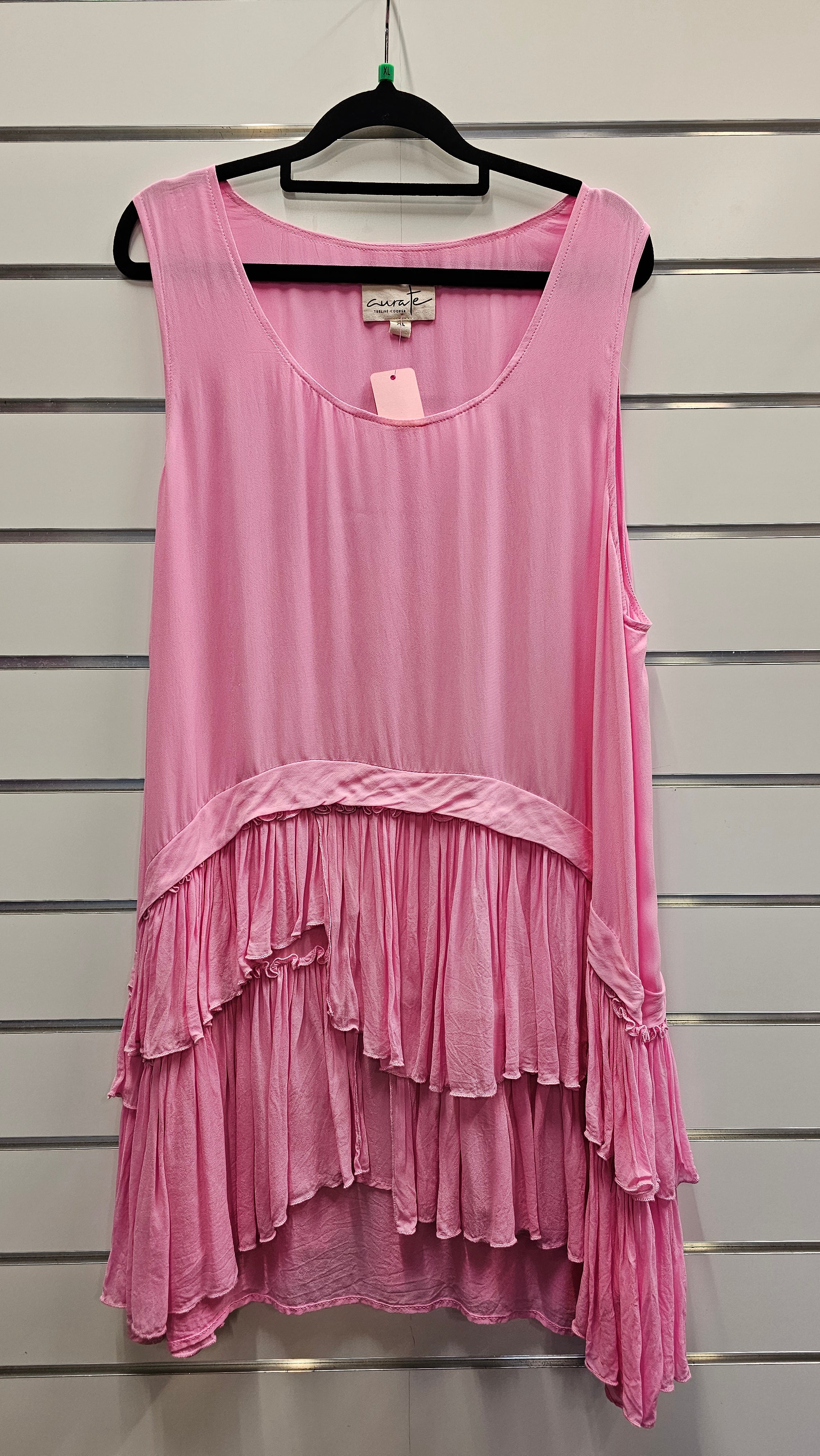 Trelise Cooper Pink Midi Dress 100% Viscose - XL image 0
