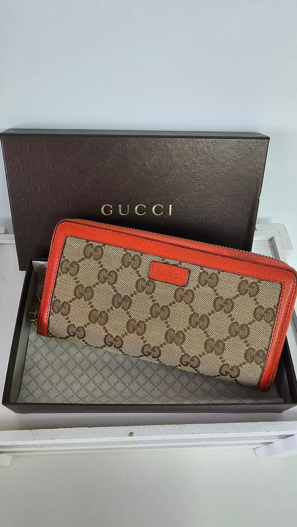 Gucci Brown And Orange Wallet image 0