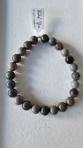 Green And Grey Stone Beaded Bracelet image 0