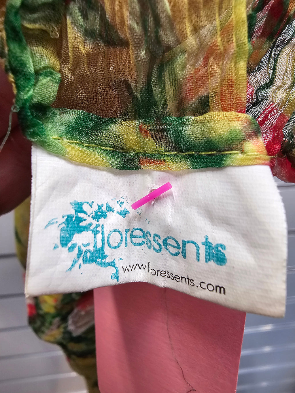 Green Floral Print Fashion Scarf image 2
