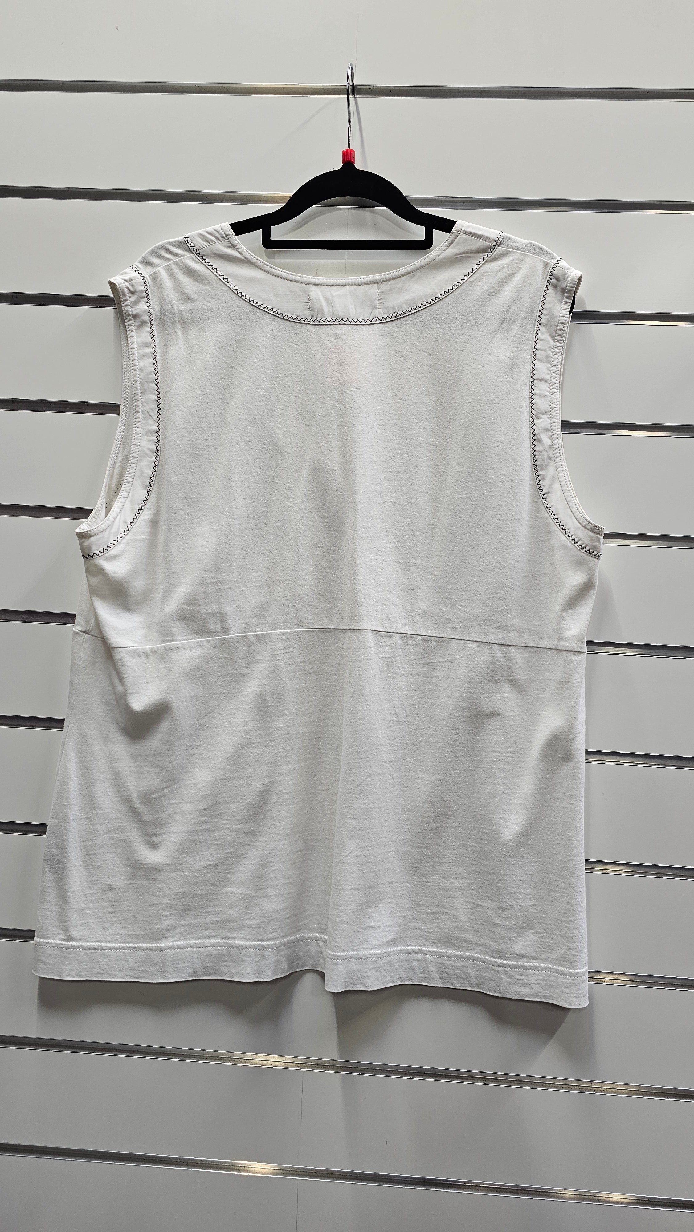 Verge White T-Shirt With Big Buttons - L image 1