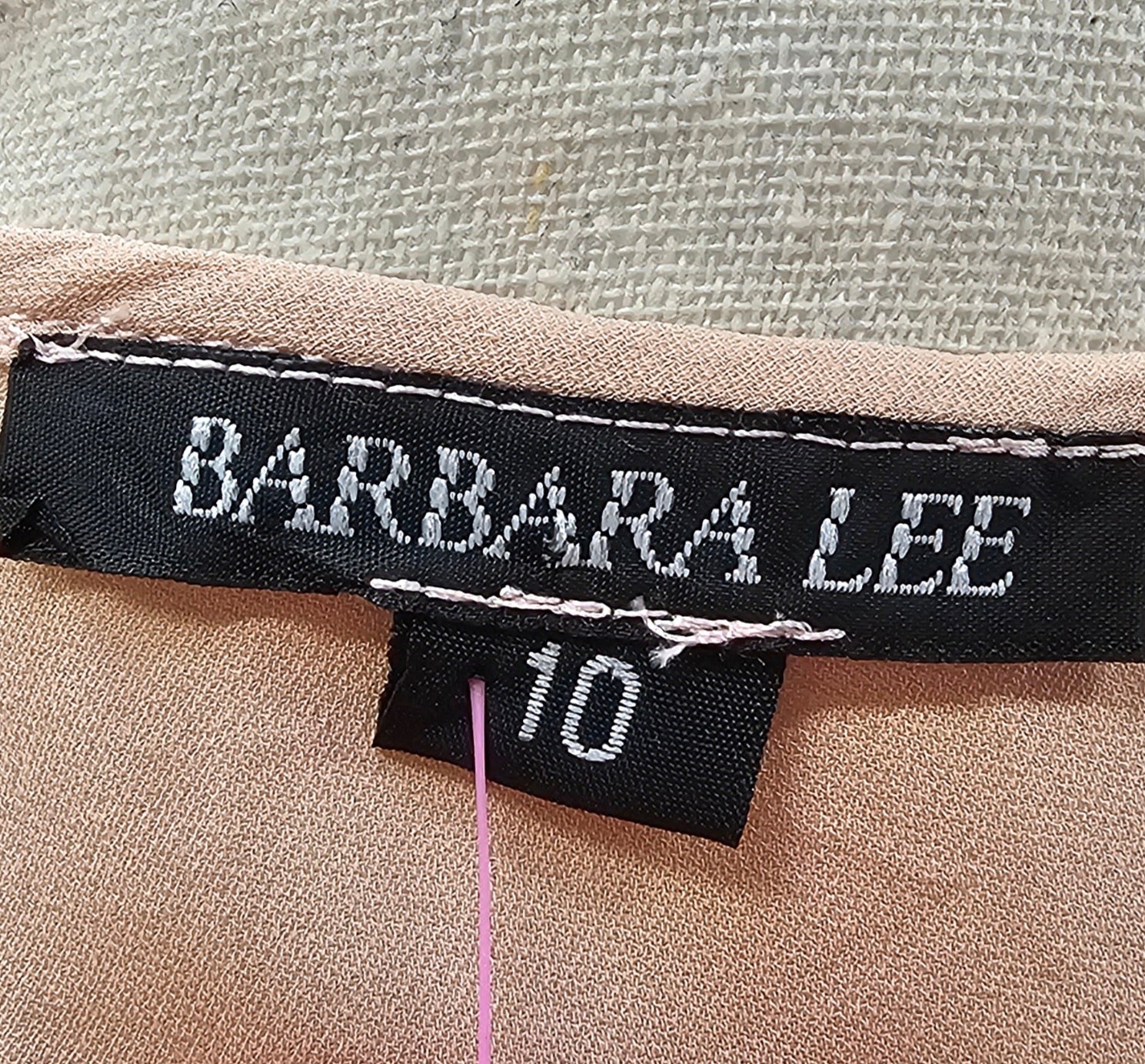 Barbara Lee 100% Silk Peach Blouse - 10 image 2