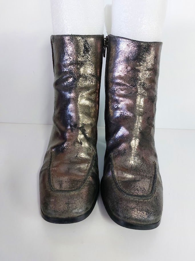 Zinda Bronze Leather Ankle Boots - 40 image 1