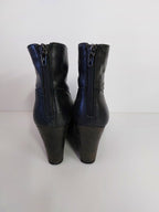 Mi Piachi Black Wedge Ankle Boots - 37 image 2
