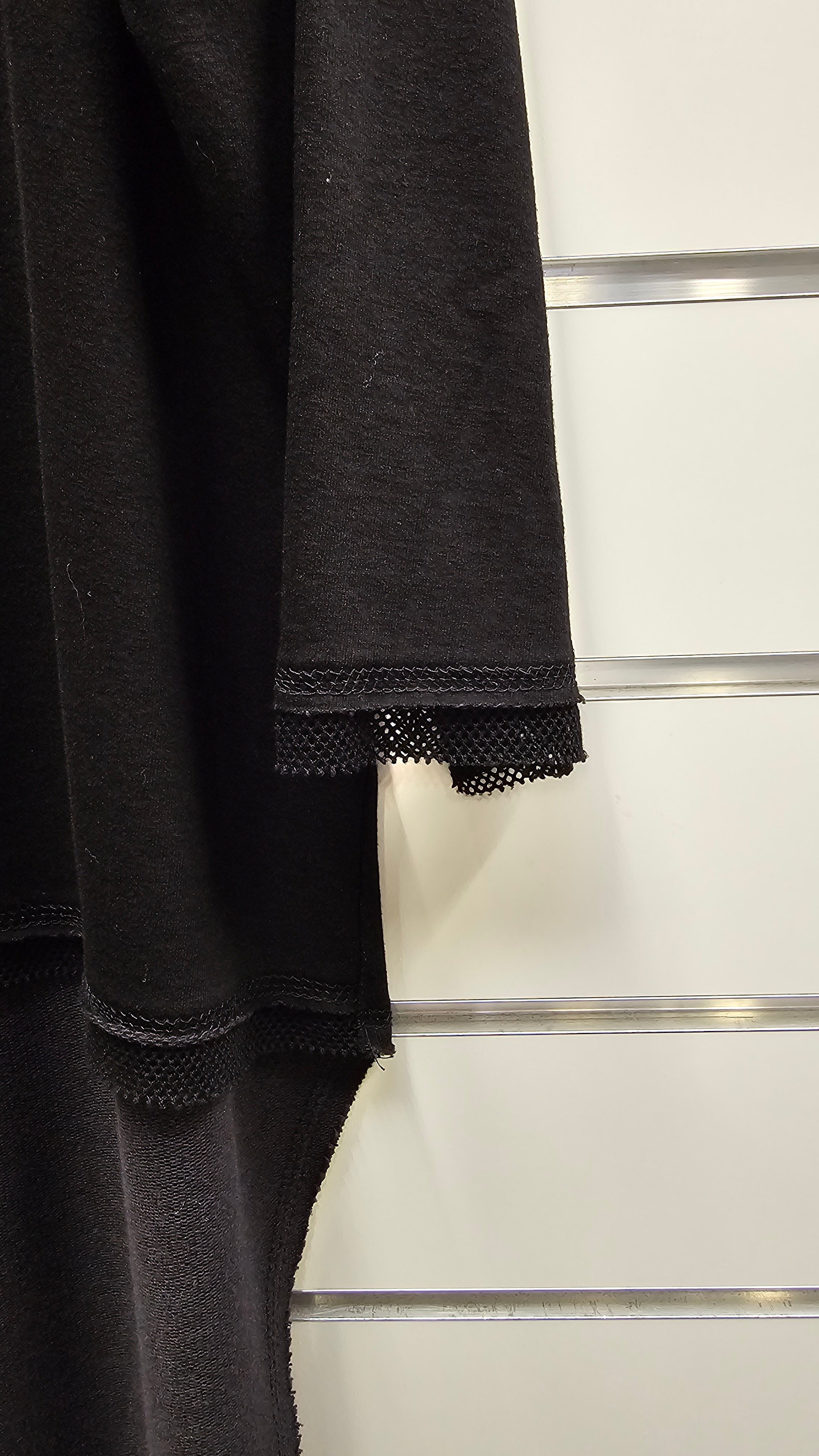 Lounge 3/4 Sleeve Black Top Cotton And Viscose Blend - 12 image 2