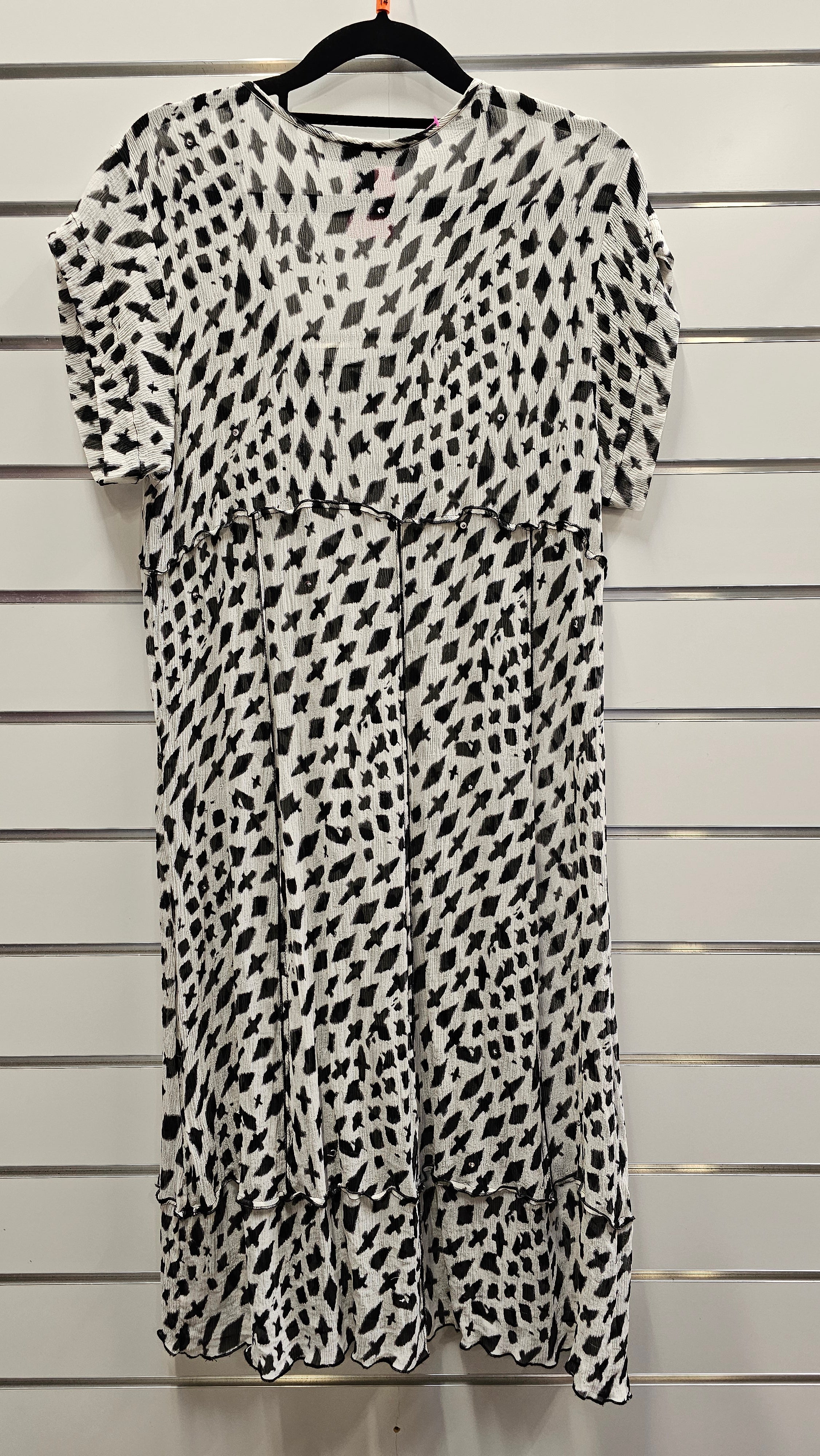 Verge Short Sleeve Dress 100% Silk - 14 image 1