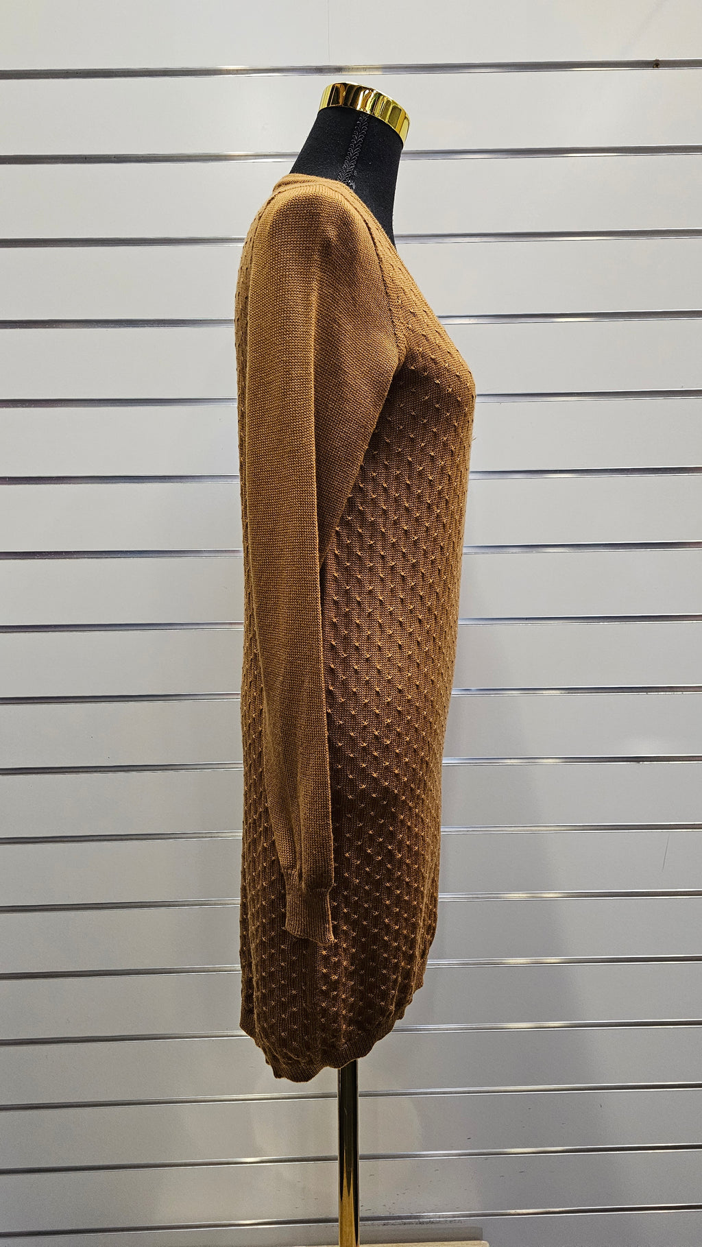 Standard Issue Mustard Knitted 100% Merino Dress  - M image 1